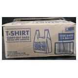 T-Shirt Bags 1/6th barrel 1000 count