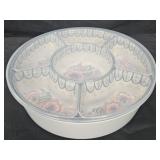 6-Section Bamboo Melamine Serving Platter with