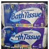 2- Ultra Premium Bath Tissue 45 rolls per pack