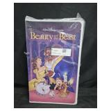 Beauty and the Beast throw blanket in VHS shaped