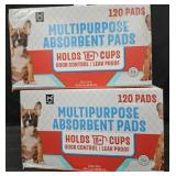 2- Multipurpose Absorbent Pads 120 count per box