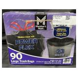 33 gallon Power Flex trash bags 90ct