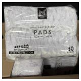 4- 30ct. Bags of Total Protection Pads for Women,