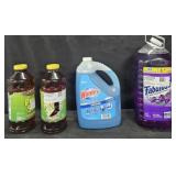 2- Pine Sol 60oz each. Windex 1 gallon. Fabuloso
