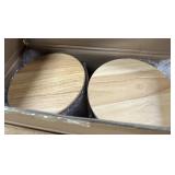 Double Glass Drink Dispenser With Rubberwood
