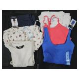Women's size Large dresses, skirt and body suit.