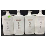 4- 34fl.oz. Bottles of Native Shampoo/Conditioner
