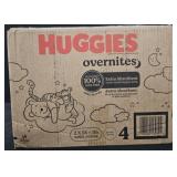 Huggies Overnites size 4 diapers 116 count