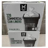 2- 220ct. Boxes of Commercial Can Liners