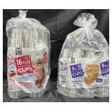 16oz Clear cups 123 ct. 9oz Clear Cups 264 ct