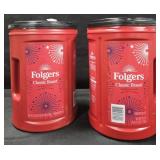 2- Folgers Classic Roast coffee 43.5oz each