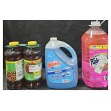 2- Pine Sol 60oz each. Windex 1 gallon. Fabuloso