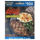 2 - $50 ($100 TOTAL) LOGANï¿½S ROADHOUSE GIFT CARDS
