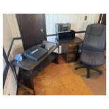 Brother AX-24 electric typewriter, office chair,