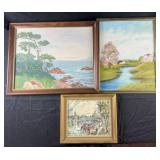 3 framed wall art, 11.5ï¿½-19ï¿½ high