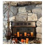 Group of decorative accessories, vases,
