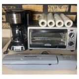 Hamilton Beach coffee maker, B&D toaster oven and