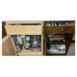 Contents of 2 lower kitchen cabinets and 2