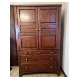 Entertainment Center with 2 cabinet doors and 3
