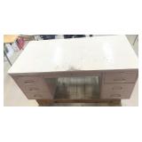 Metal desk with7 drawers & 2 slide out trays and