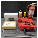 Group of auto accessories, cordless air pump,