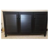 Wood storage cabinet, 3 cabinet doors with