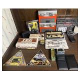 Group of electronics, meters, microphones, tools