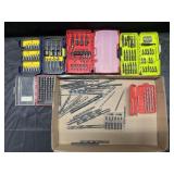 Group of bits, drill bits, drivers and more