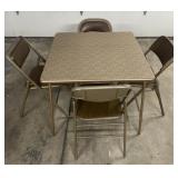 Card table & 4 folding chairs