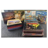 Collection of vintage records, country, jazz,
