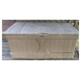 Suncast outdoor storage deck box and contents,