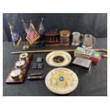 Group of pipes, smoking accessories, pocket