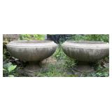 Pair of concrete planters, 23ï¿½ x 16ï¿½ high