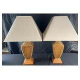 Pair of table lamps, 31ï¿½ high