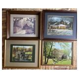 4 framed wall art, 15ï¿½-18ï¿½ high