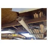 Group of premium lumber in rafters