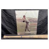Autographed 16? x 20? photo & bat of Al Kaline