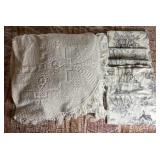 King size Chenille bedspread and set of 4