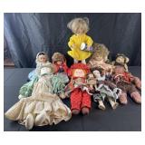 Group of dolls, Morton Salt, Holly Hobb and more