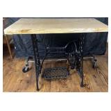 Antique Singer cast-iron treadle sewing machine