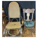 2 rocking chairs, carved childï¿½s rocker, 30ï¿½-40ï¿½