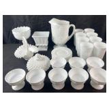 Group of vintage milk glass, 3ï¿½-10.5ï¿½ high