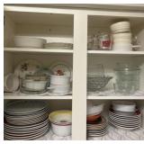 Contents of 2 upper kitchen cabinets, mixing