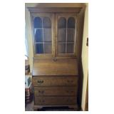 Secretary bookcase with keys, 3 lower drawers,