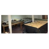 Monumental U-shape train table with track and