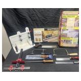 Group of hand saws, louver temples set, circle