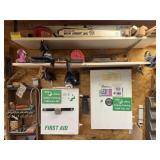 2 first aid cabinets and contents of shelves,