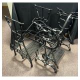 2 cast iron treadle bases