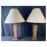 Pair of vintage table lamps, 30ï¿½ high