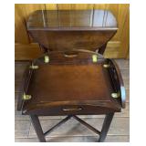 2 side tables, drop leaf with Queen Anne legs,